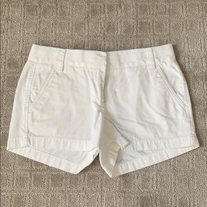 White JCrew chino shorts